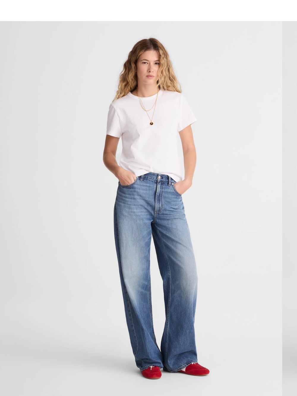 Madewell low slung baggy airy denim jeans